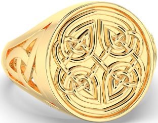 Men's Gold Silver Celtic Trinity Knot Ring