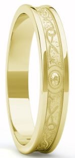 Gold Celtic "Warrior" Band Ring - 5mm width