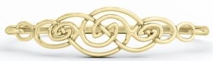 Pulsera con nudo celta irlandés de plata y oro de 14K