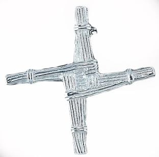 Silver Irish "St Bridget's" Cross Brooch