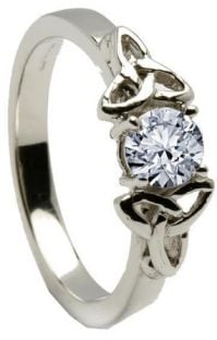 10K/14K18K White Gold Genuine Diamond Engagement Ring