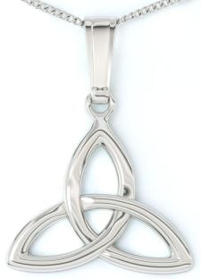 White Gold "Celtic Knot" Pendant Necklace