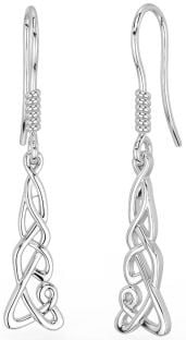 Silver Celtic Dangle Earrings