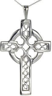 Silver Celtic Cross Pendant Necklace