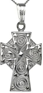 Silver Celtic Cross Pendant Necklace