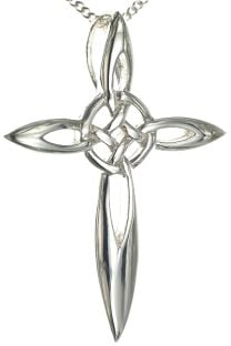 Silver Celtic Cross Pendant Necklace