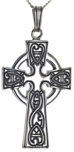 Silver Celtic Cross Pendant Necklace