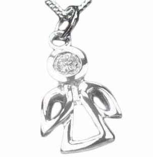 Silver Kids Angel Pendant 