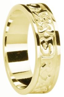 Ladies Gold Celtic "Love Forever" Band Ring 