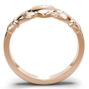 Classic Ladies Rose Gold Claddagh Ring