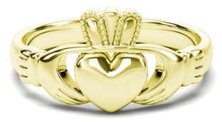 Classic Ladies 14K Gold coated Silver Claddagh Ring