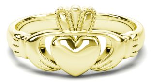 Classic Ladies White Gold Claddagh Ring