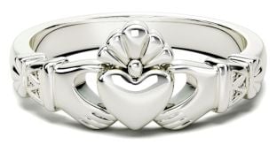 Ladies Silver Claddagh Celtic Knot Ring