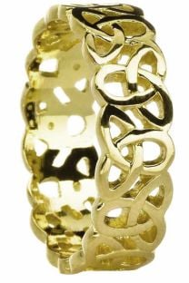 Ladies10K/14K/18K Yellow Gold "Celtic Knot" Wedding Band Ring