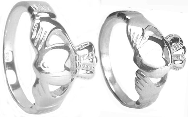 Silver Claddagh Ring Set