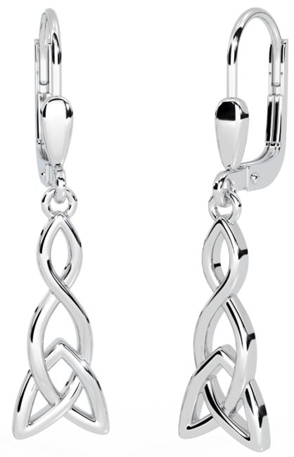 Silver Celtic Dangle Earrings