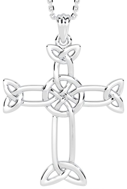 Silver Celtic Cross Pendant Necklace