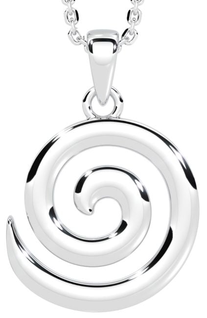Silver Celtic Spiral Pendant Necklace
