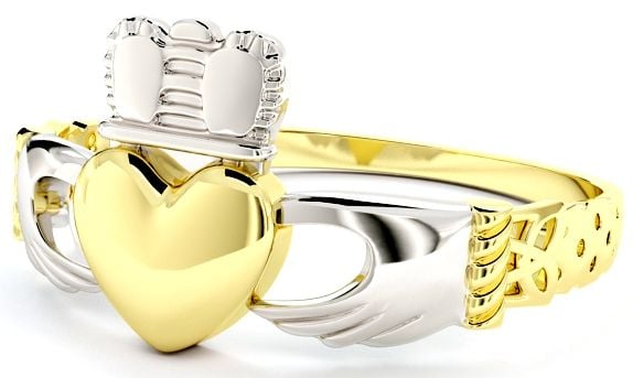 Ladies Gold coated Silver Claddagh Celtic Knot Ring