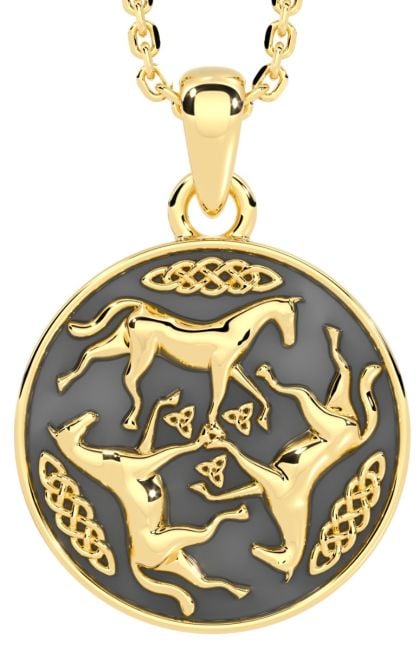 14K Gold Horse Pendant store & Necklace