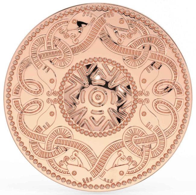 Rose Gold Silver Celtic Warrior Brooch