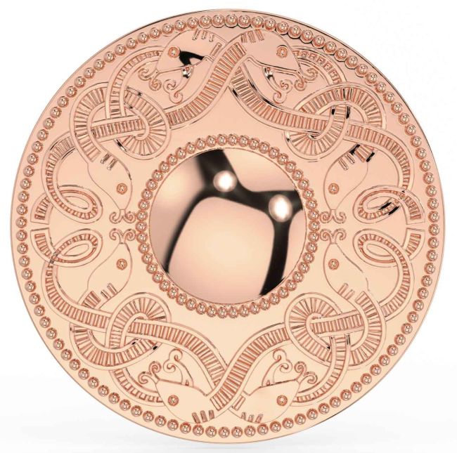 Rose Gold Celtic Warrior Brooch