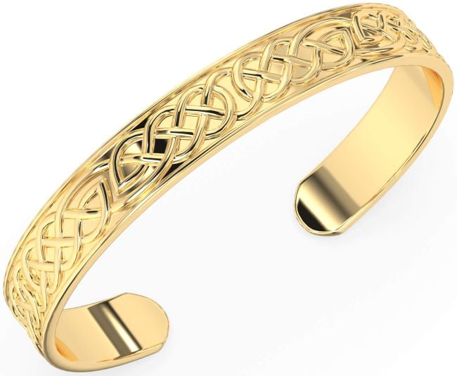 Gold Celtic Cuff Bracelet