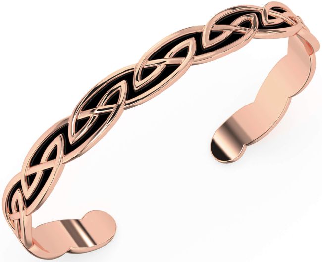 Rose Gold Silber Schwarz Rhodium keltisch Manschette Armband