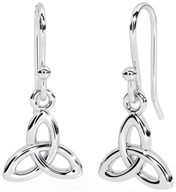 Silver Celtic Trinity Knot Dangle Earrings