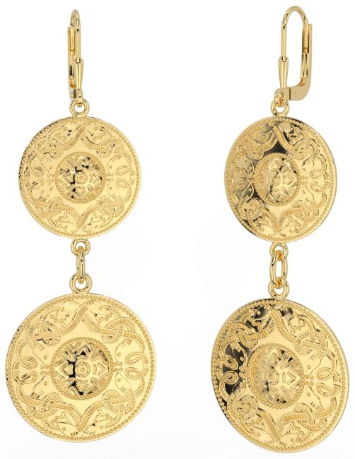 Gold Silver Celtic Warrior Dangle Earrings