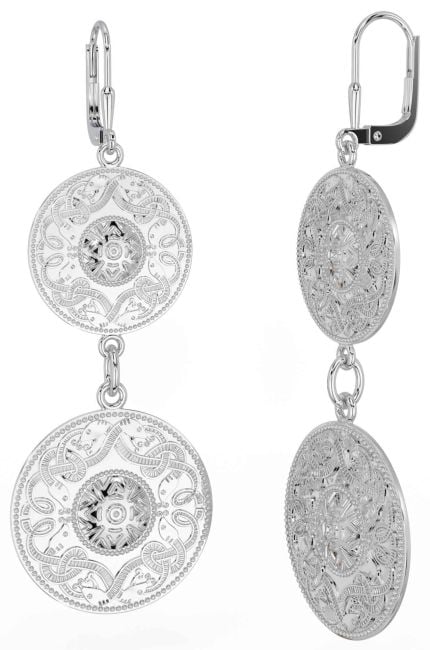 Argent celtique Guerrier Pendre Des boucles d'oreilles