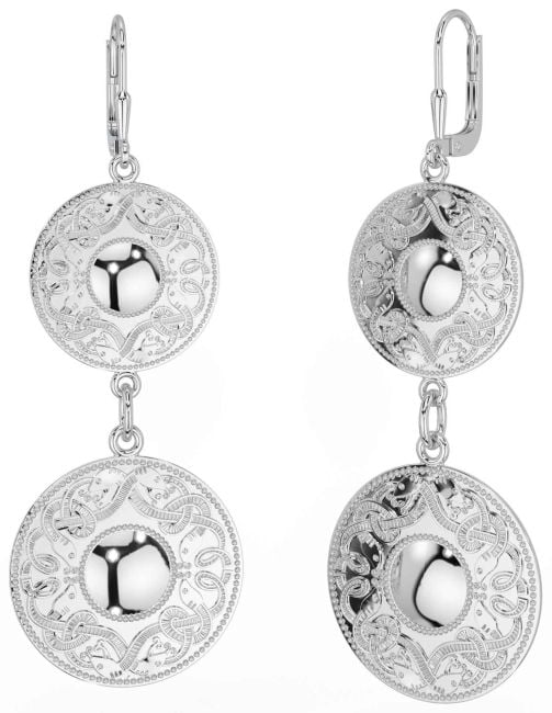 Argent celtique Guerrier Pendre Des boucles d'oreilles