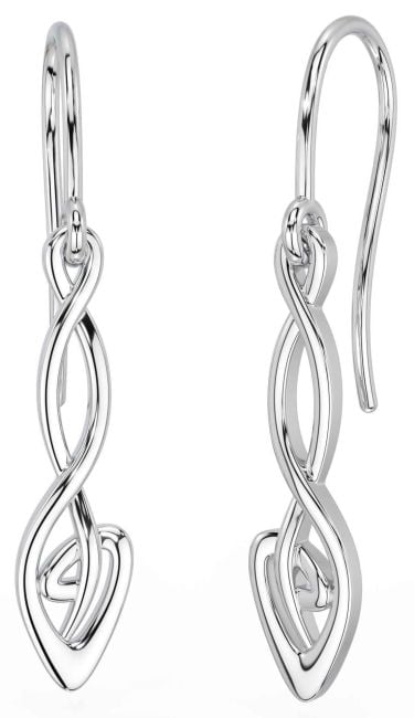 Silver Celtic Dangle Earrings