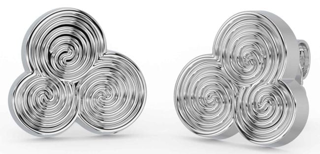 Silver Celtic Stud Earrings