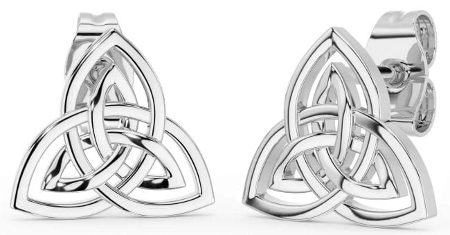 Silver Celtic Trinity Knot Dangle Earrings