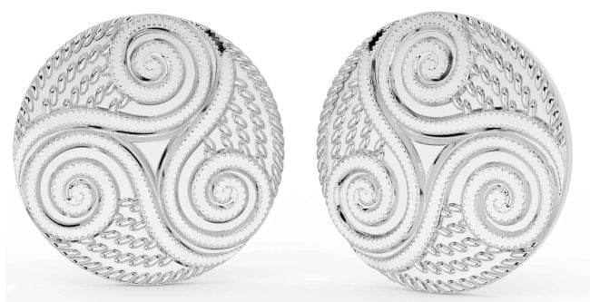 Silver Celtic Stud Earrings