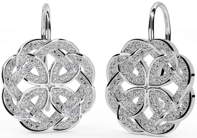 Silver Celtic Dangle Earrings