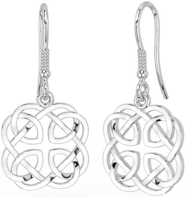 Silver Celtic Dangle Earrings