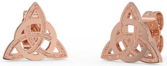 Rose Gold Celtic Trinity Knot Stud Earrings