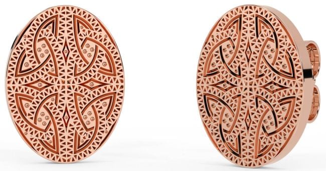 Rose Gold Celtic Stud Earrings