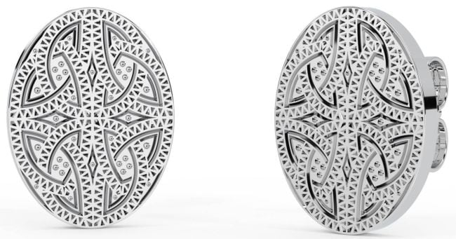 Silver Celtic Stud Earrings