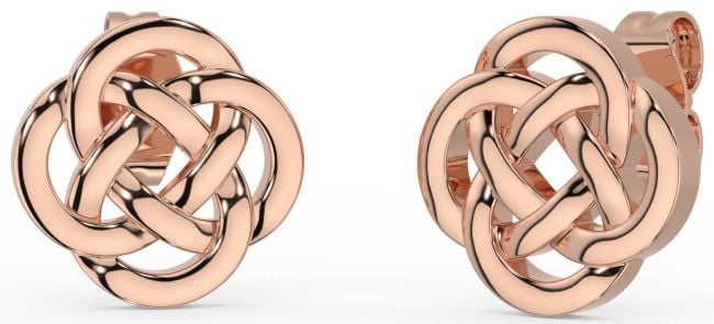 Rose Gold keltisch Zucht Ohrringe