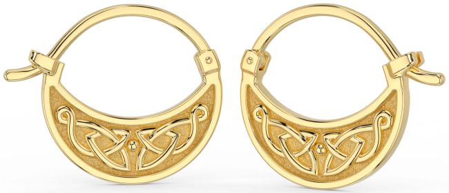 Gold Silver Celtic Hoop Earrings