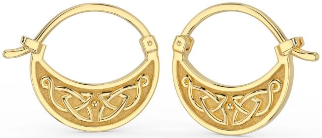 Gold Celtic Hoop Earrings