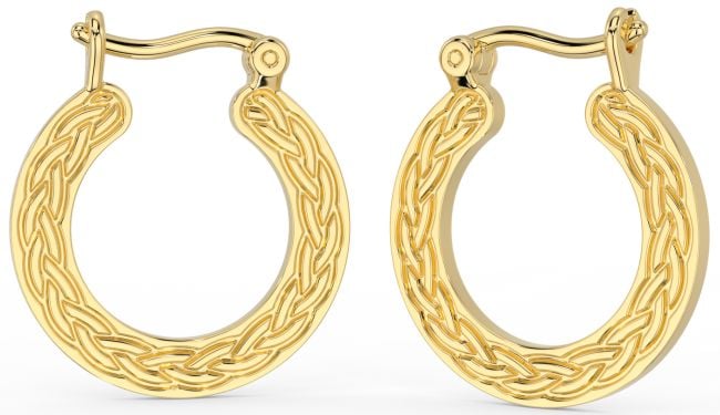 Gold Silver Celtic Hoop Earrings