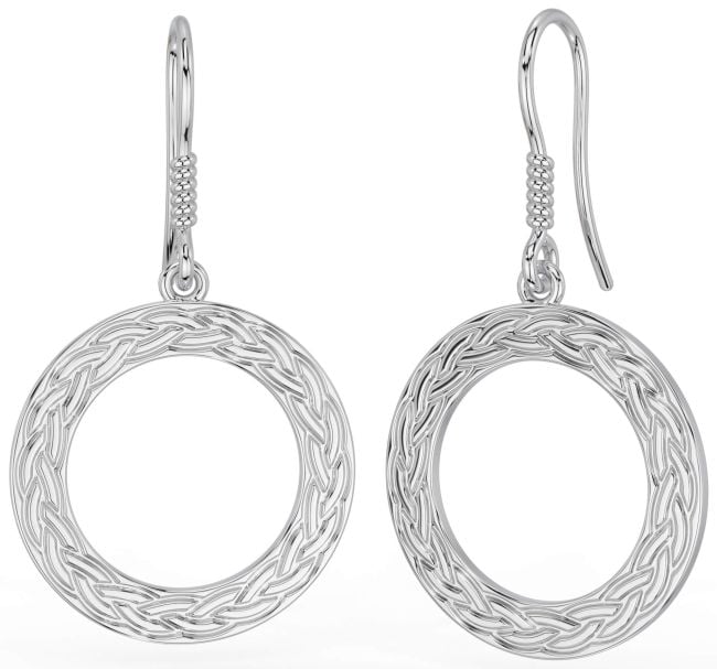 Silver Celtic Dangle Earrings