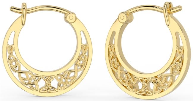 Gold Celtic Hoop Earrings