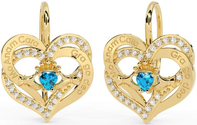 Diamond Topaz Gold Silver Irish 