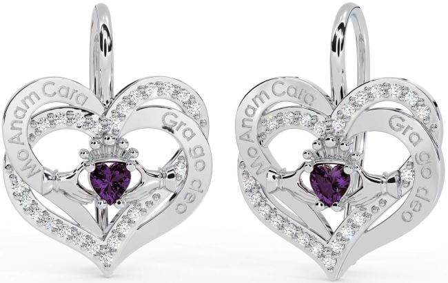 Diamond Alexandrite Silver Irish 
