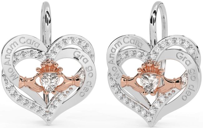 Diamond Rose Gold Silver Irish 